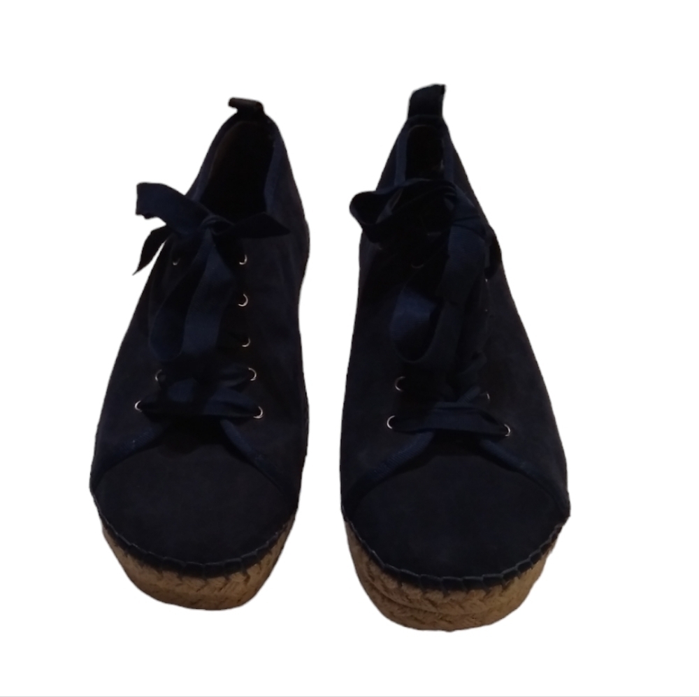 Brooks Brothers Navy Hemp Sole Casual Sneaker Shoes Size 8